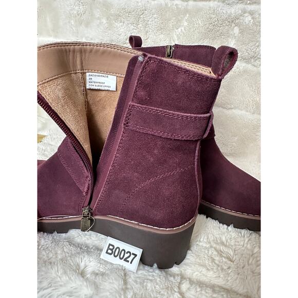 Blondo Dazie Bootie Lug sole 9 m Chunky Boot Zipper side - Picture 6 of 6